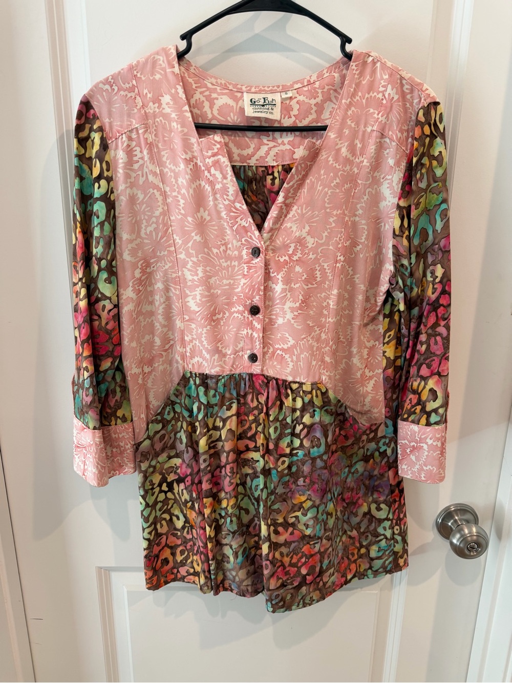 Go Fish V-Neck Tunic Size Small